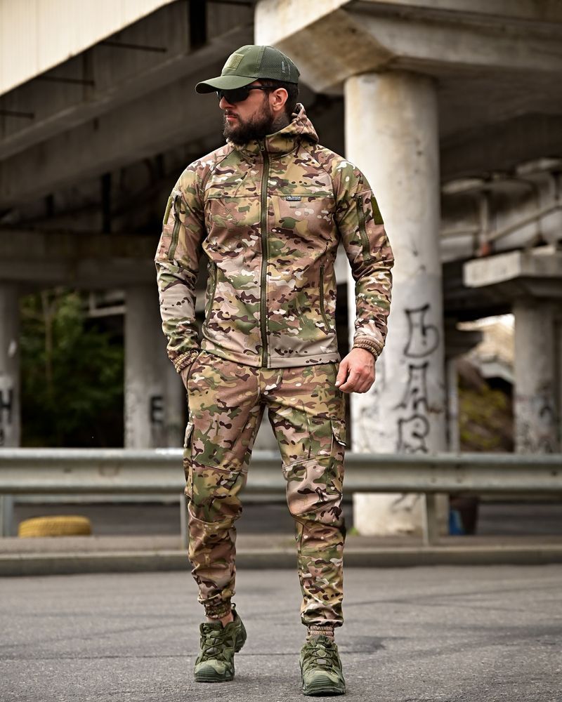 Чоловічий костюм мультикам Softshell на флісі - осінь зима