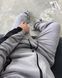 Мужской спортивный костюм флисовый без капюшона серый - осень зима