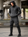 Мужской черный костюм Softshell на флисе - теплый осень зима