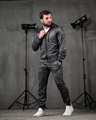 Чоловічий спортивний костюм графітовий легкий Coolmax - весна літо