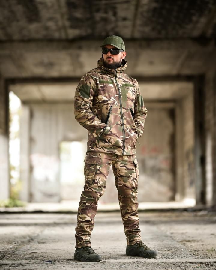 Демисезонный костюм Softshell мультикам на флисе - весна осень