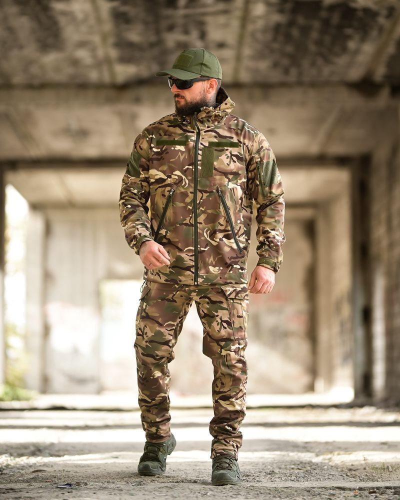 Демисезонный костюм Softshell мультикам на флисе - весна осень