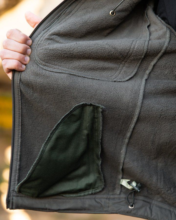 Чоловіча куртка Softshell на флісі графітова