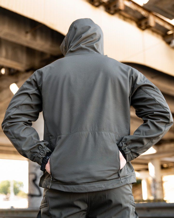 Чоловіча куртка Softshell на флісі графітова