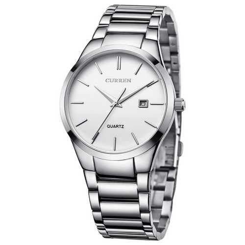 Мужские часы Curren 8106 Silver-White