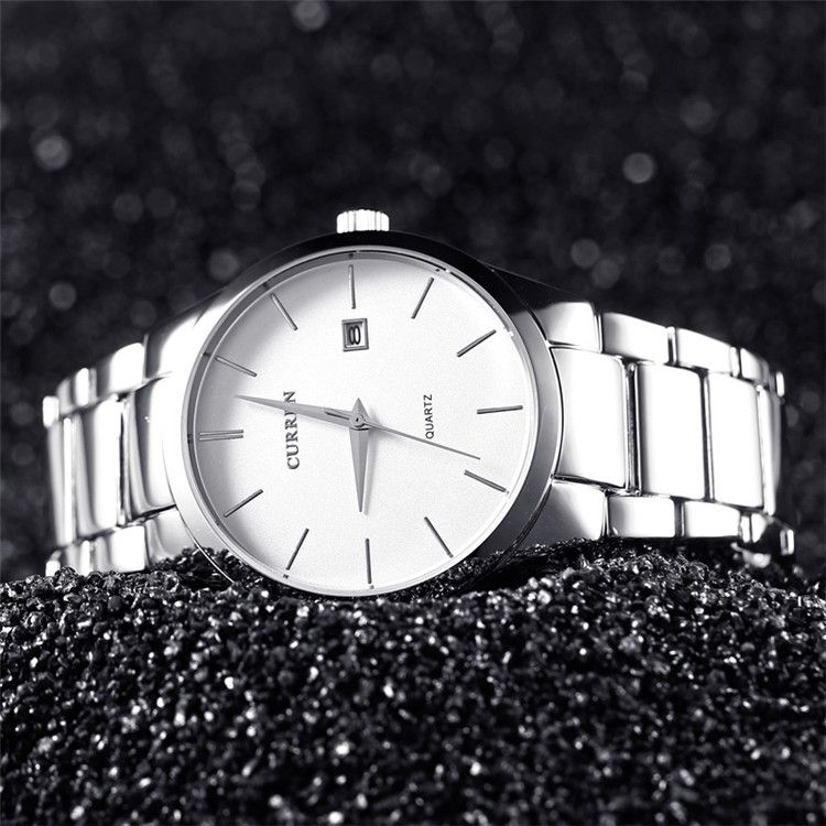 Мужские часы Curren 8106 Silver-White