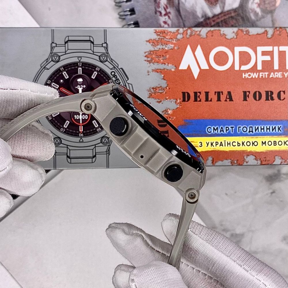 Смарт-годинник Modfit Delta Force Grey 45 мм