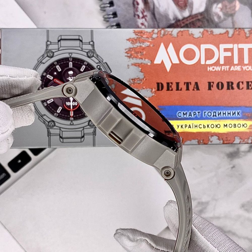 Смарт-годинник Modfit Delta Force Grey 45 мм